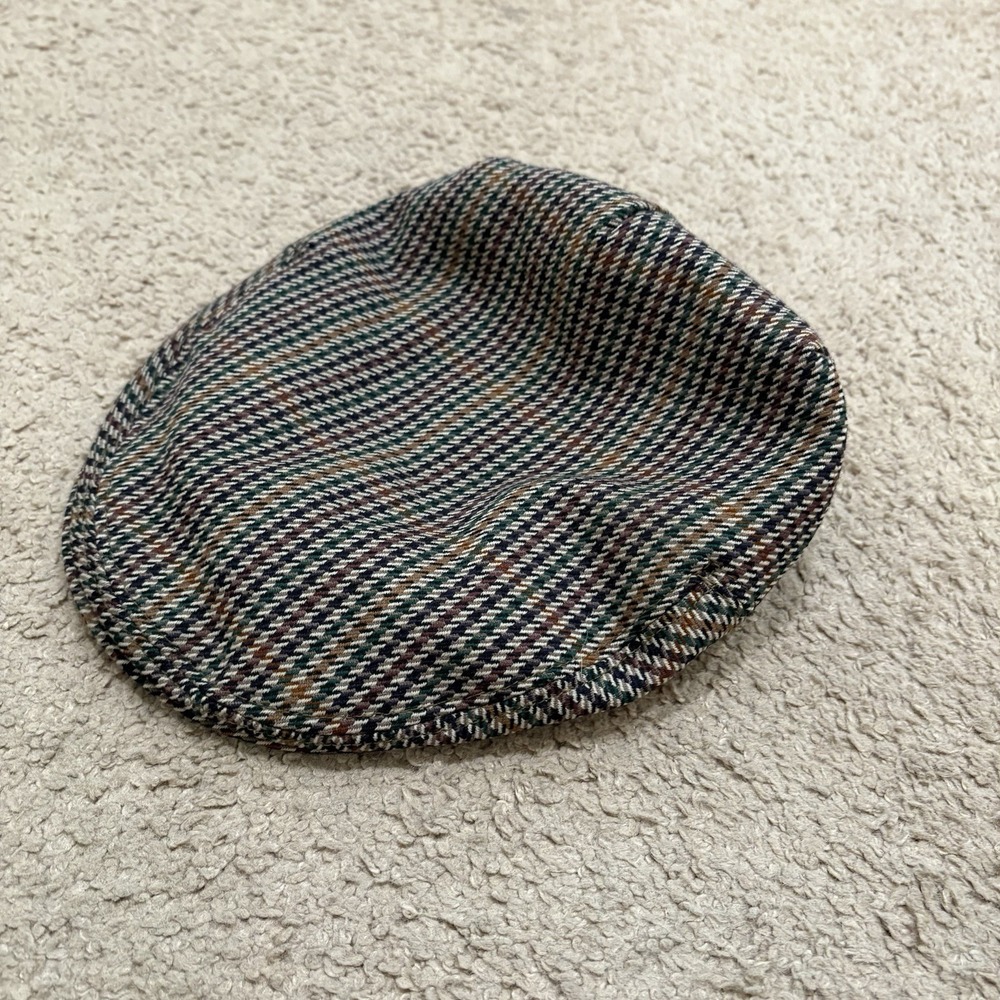 Barbour Flat Driving Cap Men's Plaid Hat - Sz 7 1/8